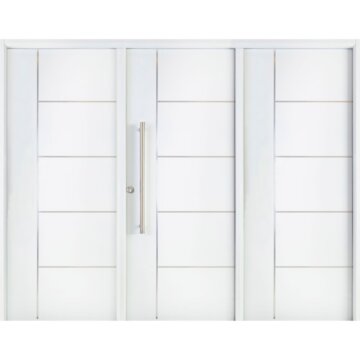Portón 5 Tableros NEXO Deluxe style - Blanco, 2.62m X 2.05m