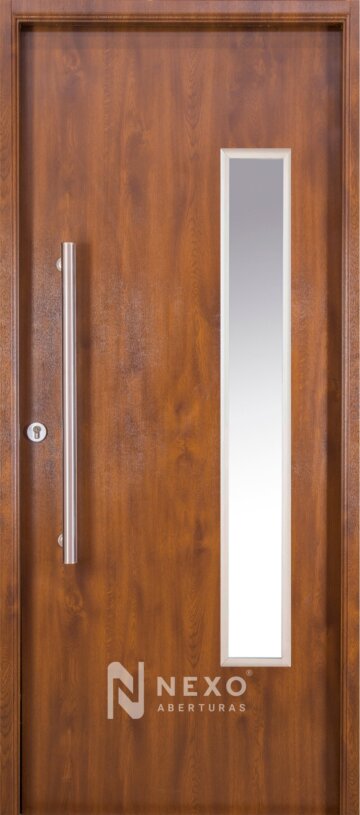 Puerta con Vidrio Lateral NEXO Deluxe wood - Nogal, 0.90m X 2.05m