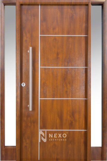 Portada Paño Vidrio Lateral 5 Tableros NEXO Deluxe wood - Nogal, 1.35m X 2.05m
