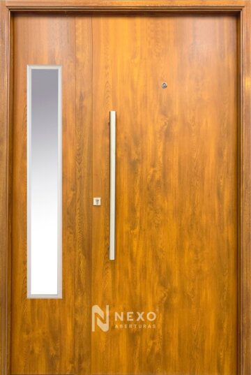 Puerta y Media Lisa Con Vidrio NEXO Deluxe wood