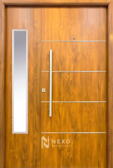 Puerta y Media Con Vidrio Lisa con Detalles NEXO Deluxe wood