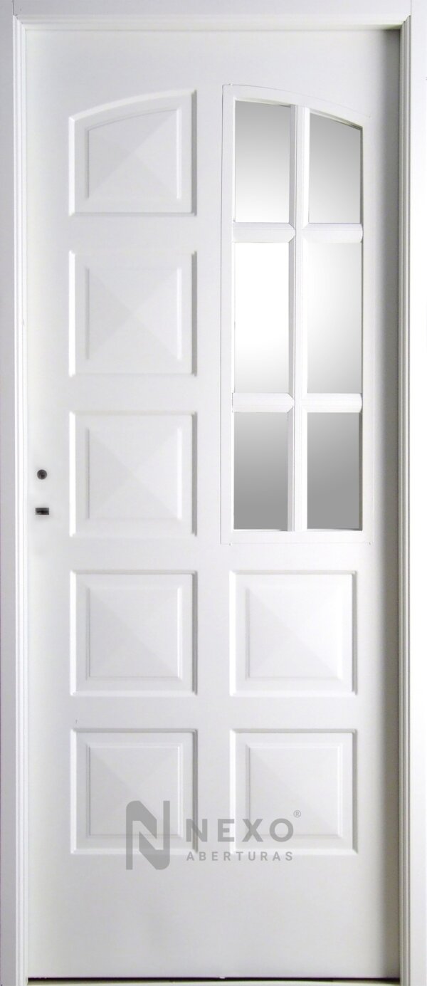 Puerta Económica 10 Tableros con Vidrio Lateral NEXO Eco