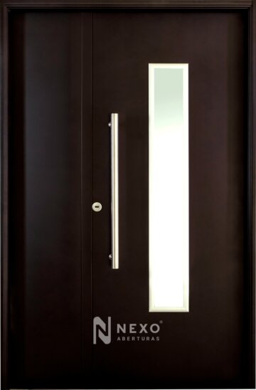 Puerta y Media Lisa con Vidrio Central NEXO Galva