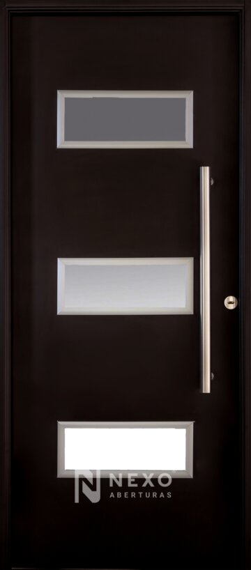 Puerta Lisa con 3 Vidrios NEXO Galva