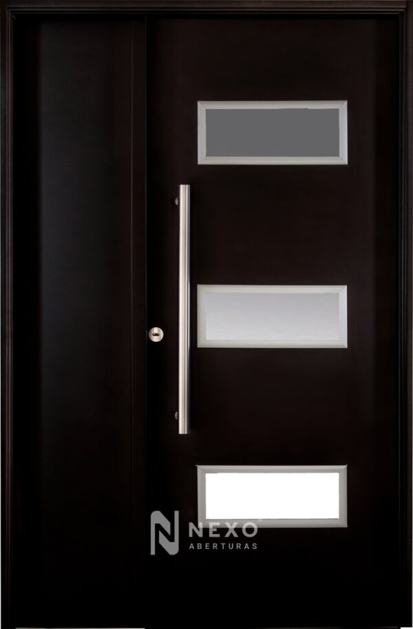 Puerta y Media Lisa con 3 Vidrios NEXO Galva