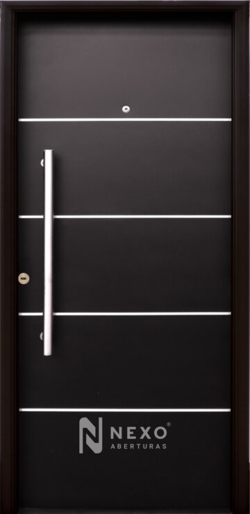 Puerta Lisa con Detalles de Aluminio NEXO Galva