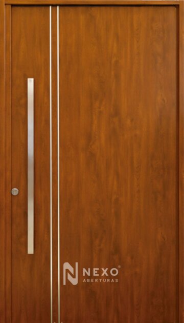 Puerta Ciega Lisa con Detalles NEXO Deluxe wood pivotante - Roble, 1.26m X 2.26m