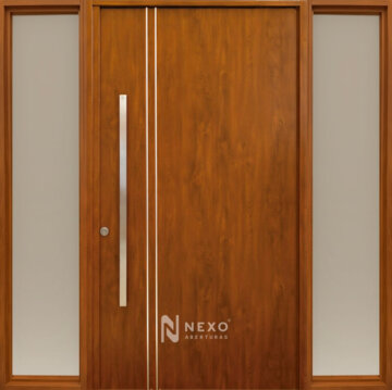 Portada Pivotante Doble Ciega Lisa con Detalles NEXO Deluxe wood pivotante